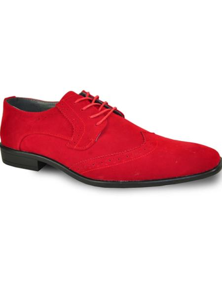 Men's Wide Width Dress Shoe Red
