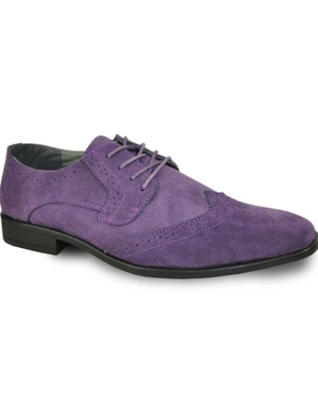 Men's Wide Width Dress Shoe Purple
