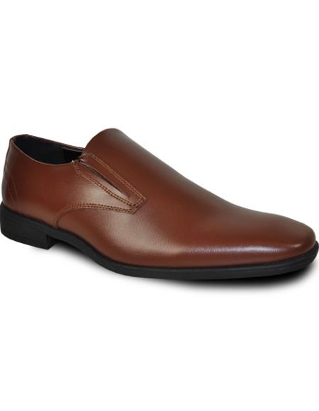 Men's Wide Width Dress Shoe Brown Matte