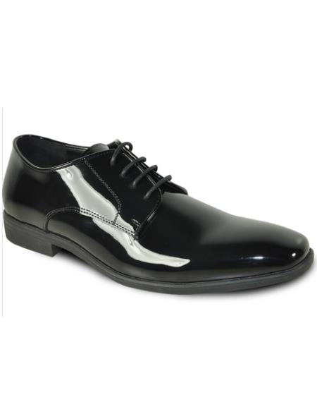 Men's Wide Width Dress Shoe Black Patent