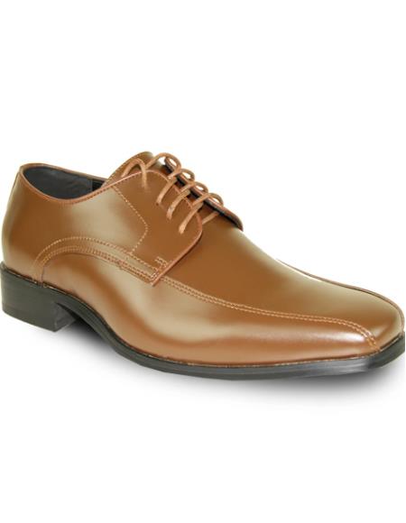 Men's Wide Width Dress Shoe Saddle Brown