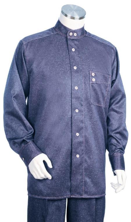 Long Sleeve Walking Suit - Casual Suits For Men + Mens Leisure Suit + Blue
