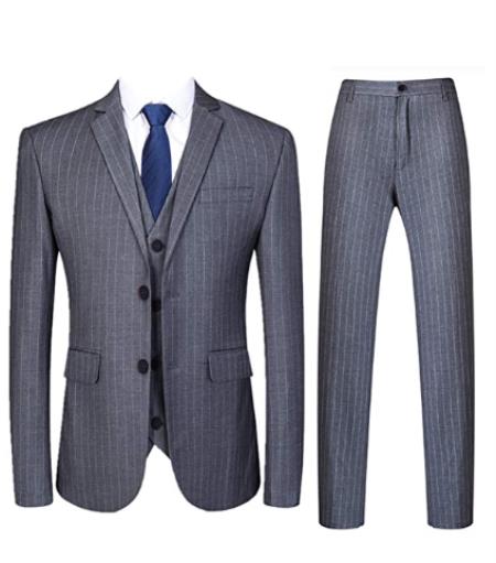 Gangster Suit - 1920 Suit - Pinstripe Suit - Vested Suit