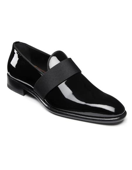 Mens Arch Support Leather Upper Shoes Black