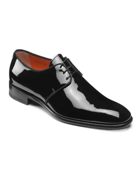 Mens Lace-up Style Leather Upper Shoes Black