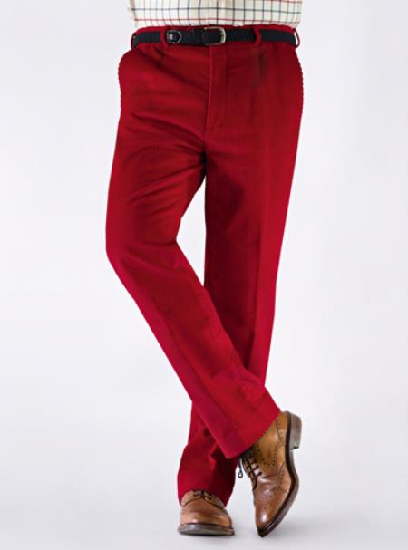 Mens Red Corduroy Pants