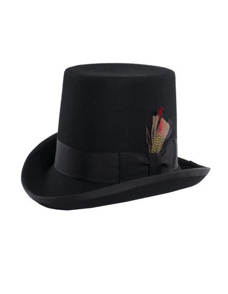 Mens Victorian Top Hat - Wool