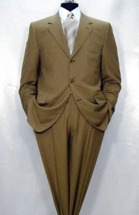 Mens Khaki Suit - Wool