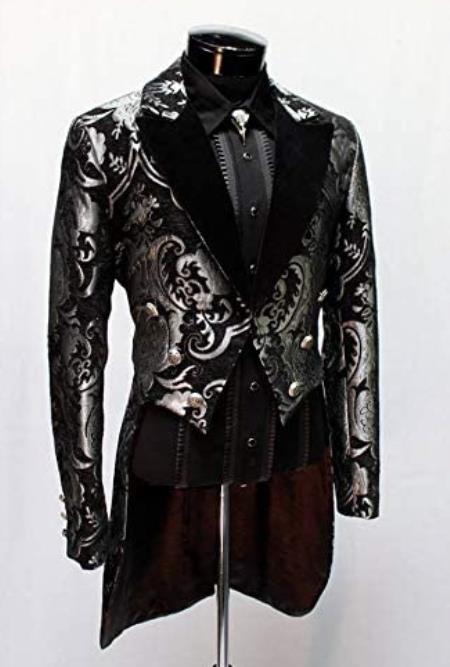 Silver ~ Black Victorian Tuxedo