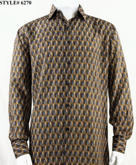 Bassiri Long Sleeve Shirt - Casual Fashion Dress Shirt - Unt