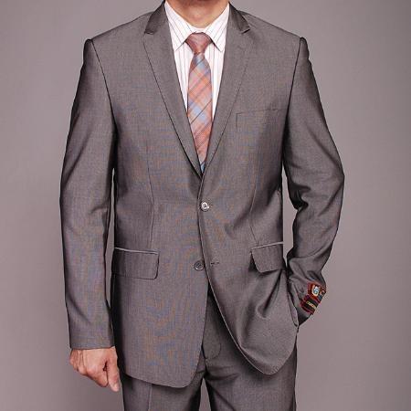 J52292 Tight Fit Suits - Gray Prom Suit