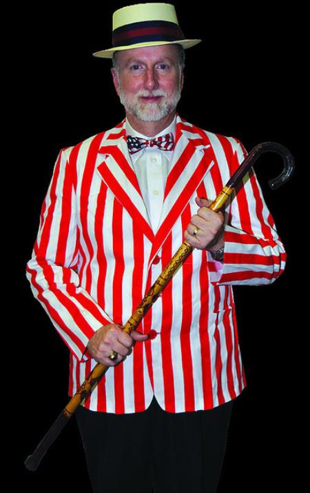 Roaring 20s Blazer Red and White Striped Halloween Costume