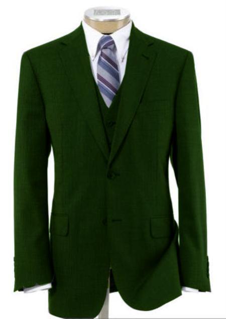 Green Groomsmen Suit - Wool