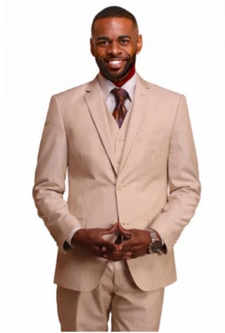 100% Irish Linen Suits - Mens Vested Three Pieces Summer Suit- Mens Linen Suit