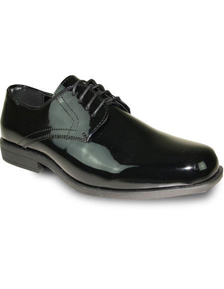Mens Oxford Tuxedo Black Patent Formal for Prom and Wedding Lace Up Dress Mens Shoes