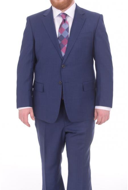 Suits For Big Belly Blue - Wool