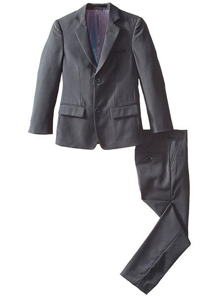 Boys Linen Suit - Toddler Linen Suit - Kids Linen Suit + Dark Grey