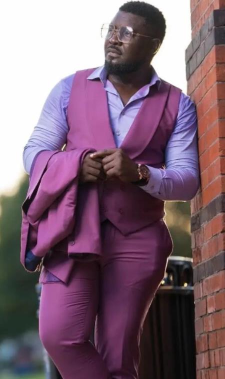 Limehaus | Men's Lilac Slim Fit Two Piece Suit | Suit Direct
