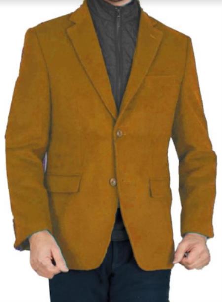 Mens Cashmere Blazer - 10% Cashmere Tan Color Sport Coat With Removable Vest