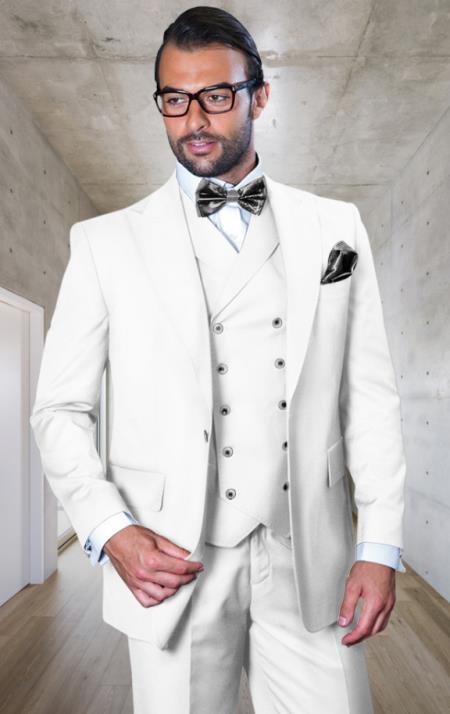 White Groom Tuxedo - Wool