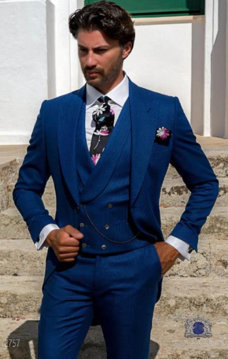 Mens Wedding Suit - Groom Suit - Royal Blue Suit