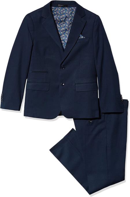 Isaac Mizrahi Boys 2-Piece Slim Cut Suit-Husky Sizes - Navy