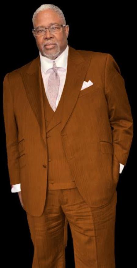 Suit With Double Breasted Vest - Pastor Suit - 1920s Style Charcoal Brown Suit