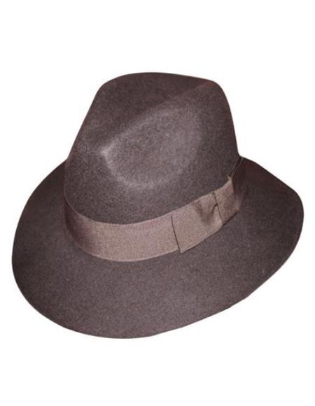 1930s Mens Hats For Sale - 1930s Fedora Brown - Wool