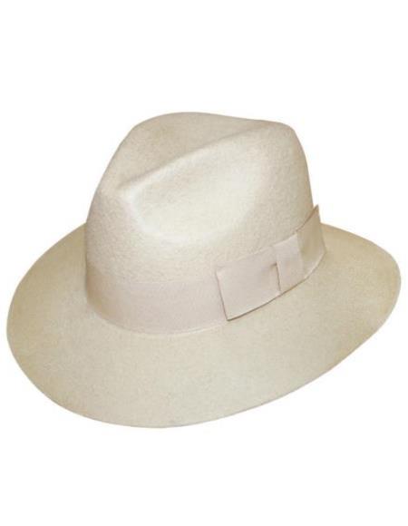 1930s Mens Hats For Sale - 1930s Fedora Cream - Wool