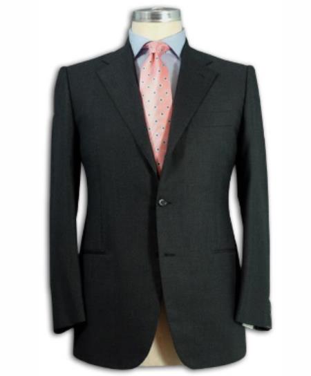 48 Short Suit - Mens Darkest Charcoal Gray Suits 48s - Wool