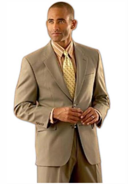 Product#JA56236 48 Short Suit - Mens Tan ~ Beige Suits 48s