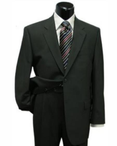 Mens 36 Long Suit - Size 36L Black Suit - Wool