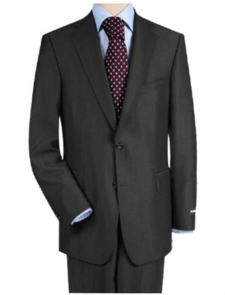 Mens 36 Long Suit - Size 36L Charcoal Gray Suit - Wool