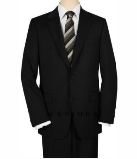 Mens 36 Long Suit - Size 36L Black Suit - Wool