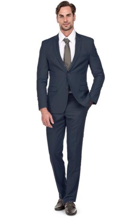Call if not Text or Whatsup 3104300939 To Setup The Group - Call: 3104300939 Slim Fit Suits - Prom Suits - Indigo Blue 2 Button Groomsmen Suit