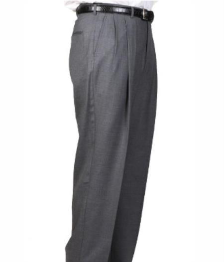 Mens Double Pleated Wool Trousers - Double Pleated Dress Pants - Slacks Cambridge