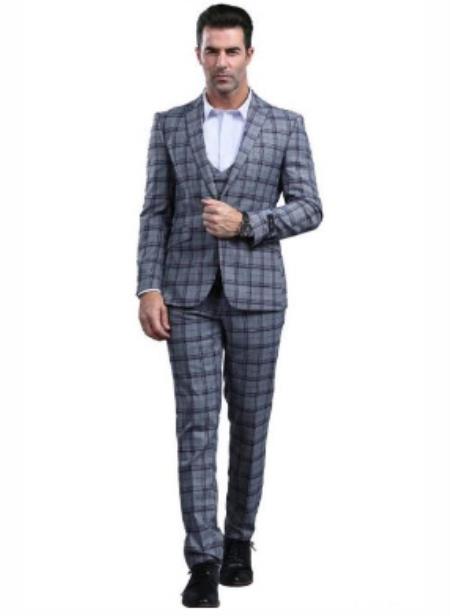 Budget Suits - Affordable Mens Suits Dark Grey