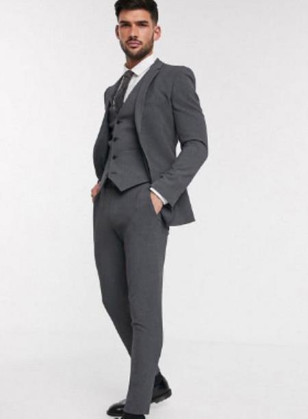 Budget Suits - Affordable Mens Suits Charcoal