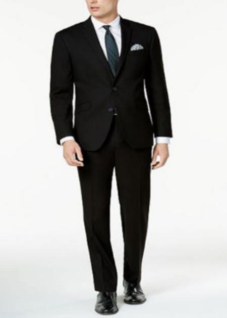 Budget Suits - Affordable Mens Suits Black - Wool