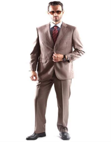 Budget Suits - Affordable Mens Suits Light Brown