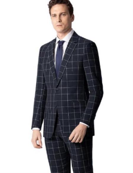 Budget Suits - Affordable Mens Suits Blue - Wool