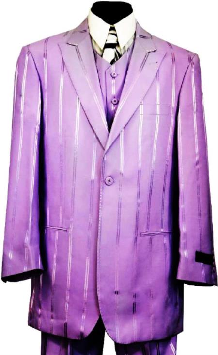 Flashy Mens Suit - Flashy Tuxedo Lilac