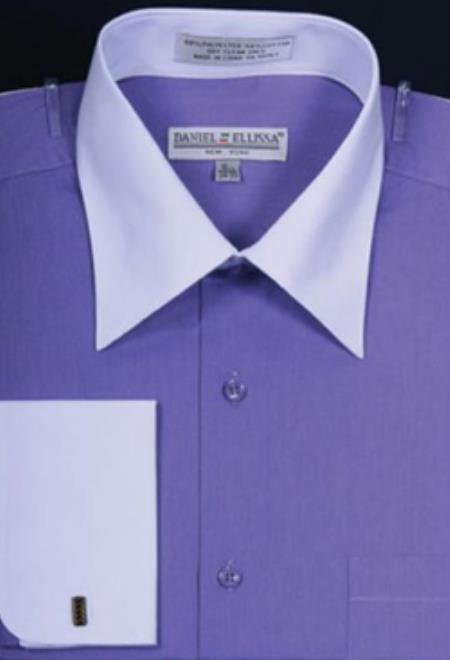 20 Inch Neck Dress Shirts in Lavender
