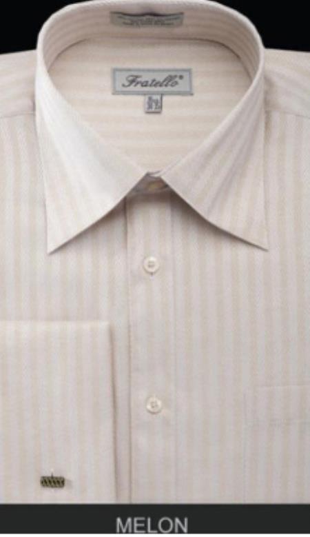 20 Inch Neck Dress Shirts in Melon