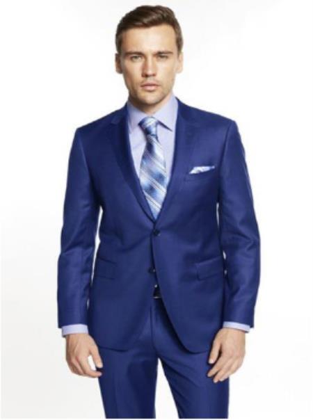 Budget Suits - Affordable Mens Suits - Solid Blue