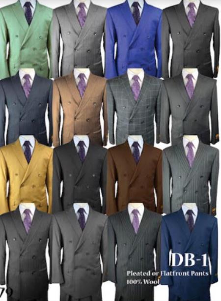 Package of 4 Double Breasted Suit (We Pick Color Baised of availability) $390 - 4 For $390