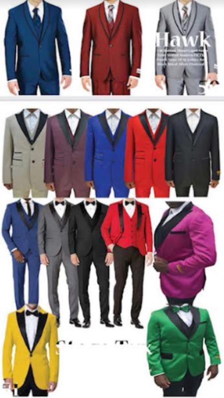 11 Tuxedo Suit $990 (We Pick The Colors Based of Availability)