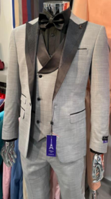 Retro Paris Suits Mens Suit Grey