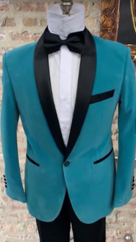 Mens Suits Turquoise