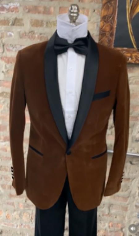 Mens Suits Coffee
